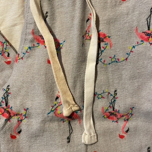 Flamingo Christmas Pajama Pants l Medium - Picture 2 of 5
